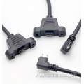 Panel Mount Micro USB Cable